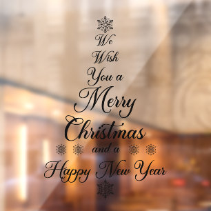 黒いクリスマスの窓のカチカチ ウィンドウサイン