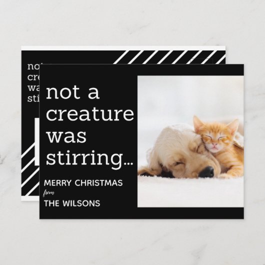 黒いクリスマスをかき混ぜている生き物はいなかった ポストカード (正面/裏面)