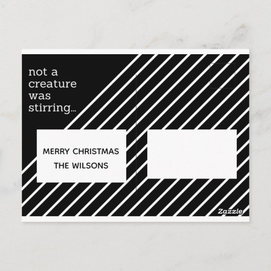 黒いクリスマスをかき混ぜている生き物はいなかった ポストカード (裏面)