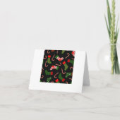 黒いクリスマスストッキング 招待状 (裏面)