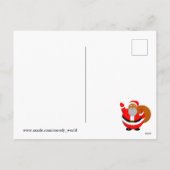 黒いクリスマスツリー、サンタクロース&ルドルフ。 シーズンポストカード (裏面)