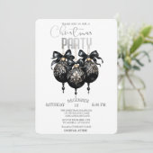 黒いクリスマスボール、 バッファロープレイドクリスマス 招待状 (スタンド正面)