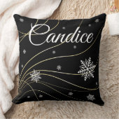 黒いクリスマス枕スタイル。 クッション (ブランケット)