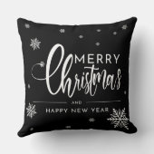 黒いクリスマス枕スタイル。 クッション (裏面)