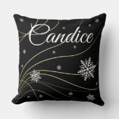 黒いクリスマス枕スタイル。 クッション (正面)