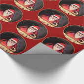 黒いクリスマス: サンタクロースはここにいます ラッピングペーパー (角)