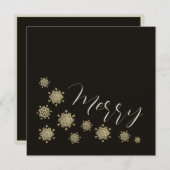 黒いクリスマス 雪の結晶の写真ではない シーズンカード (正面/裏面)