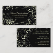 黒いクリームが渦を巻く名刺 名刺 (正面/裏面)