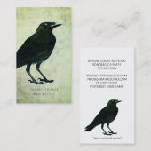 黒いクロウエレガントテクスチャセージの背景 名刺 (正面/裏面)