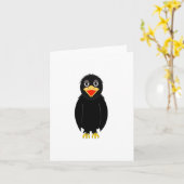 黒いクロウノートカード カード (黄色い花)