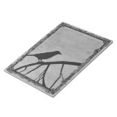 黒いクロウ華美フレーム上部がヴィンテージグレーで並ぶ ノートパッド (アングル)