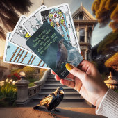 黒いクロウ魔女ティール(緑がかった色)煙/影に精通 トランプ