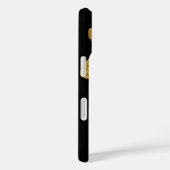黒いグラフィックの黄金の花 Case-Mate iPhoneケース (裏面 / 右)
