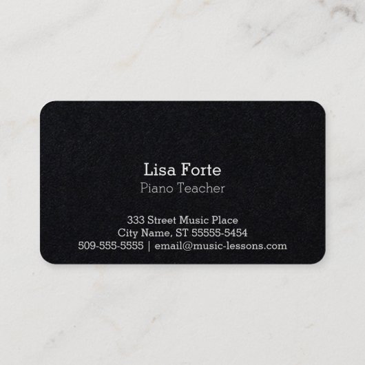 黒いグランドピアノ 名刺 (裏面)