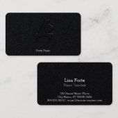 黒いグランドピアノ 名刺 (正面/裏面)