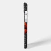 黒いグリッターの唇が輝く金ゴールド Case-Mate iPhoneケース (裏面 / 左)