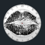 黒いグリッターの唇 ダーツボード<br><div class="desc">黒いグリッターの唇。 デザインは他のプロダクトで利用できます。</div>