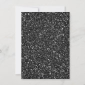 黒いグリッターの菓子16の招待状 招待状 (裏面)