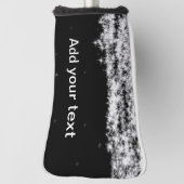 黒いグリッターの輝く星が、テキストcを追加します。 ゴルフヘッドカバー (回転90)