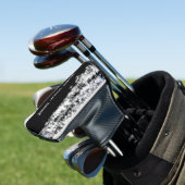 黒いグリッターの輝く星が、テキストcを追加します。 ゴルフヘッドカバー (インサイチュ)