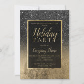 黒いグリッターの金ゴールドビジネス企業のなクリスマス2 招待状 (正面)