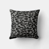 黒いグリッター動物の印刷 クッション (裏面)