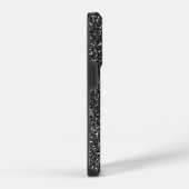 黒いグリッター iPhoneケース (右側面)