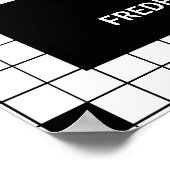 黒いグリッドフォト ポスター (角)