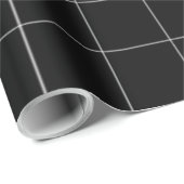 黒いグリッド ラッピングペーパー (ロールコーナー)