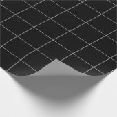 黒いグリッド ラッピングペーパー (角)