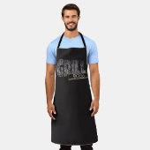 黒いグリル「ボス」、グリル担当の男 エプロン (着用した状態)