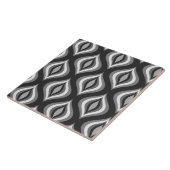 黒いグレーと白いティアドロップパタモダンーン タイル (側面)