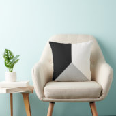 黒いグレーと白の抽象芸術幾何形状 クッション (椅子)