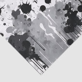 黒いグレーと白の抽象芸術 薄葉紙 (詳細)