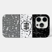 黒いグレーと白の音楽ノートCase-Mate iPhone Case-Mate iPhoneケース (裏面 (横))