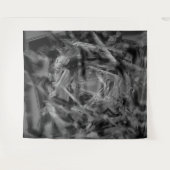 黒いグレーのステンドスクウェア、「間違ったブラシストローク」 タペストリー (正面(横))