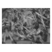 黒いグレーのステンドスクウェア、「間違ったブラシストローク」 テーブルクロス (正面(横))