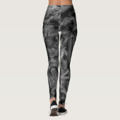 黒いグレーのステンドスクウェア、「間違ったブラシストローク」 レギンス (裏面)