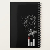 黒いグレーのメイクアーティストスタイリスト プランナー手帳 (裏面)