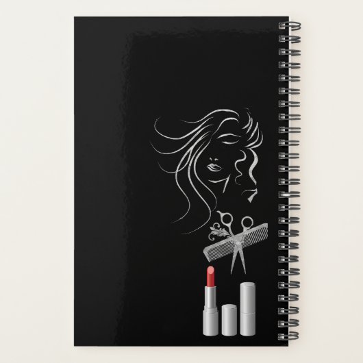 黒いグレーのメイクアーティストスタイリスト プランナー手帳 (裏面)