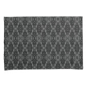 黒いグレーの抽象芸術ジオメトリパターン 枕カバー (正面右)