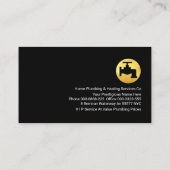 黒いグレーの金ゴールドタブ配管 名刺 (裏面)