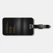 黒いグレーの金ゴールド色のラモノグラムのイモダンン ラゲッジタグ (裏面横)