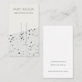 黒いグレーのTerrazzoテクスチャヘアクリップの表示 名刺 (正面/裏面)