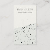 黒いグレーのTerrazzoテクスチャヘアクリップの表示 名刺 (正面)