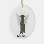 黒いグレートデーン 追悼記念 セラミックオーナメント (右)