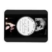 黒いグレーモダンのミニマル金ゴールド マグネット (横)