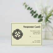 黒いケルト族の永遠の結び目の応答カード 出欠カード (スタンド正面)