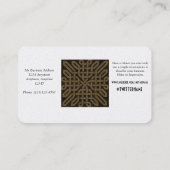 黒いケルト結び目模様の軽い革 名刺 (裏面)