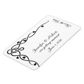 黒いケルト結び目模様コーナーつる植物日付の保存 マグネット (左側)